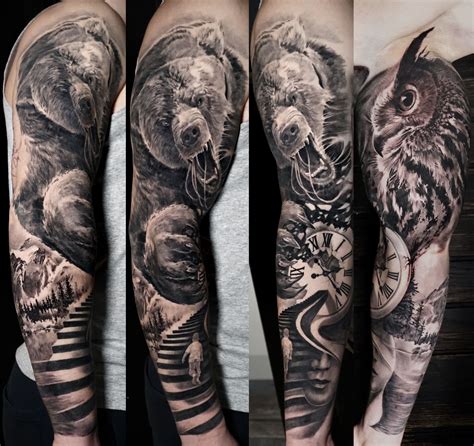 black and grey realism tattoo sleeve|black and grey sleeve tattoos.